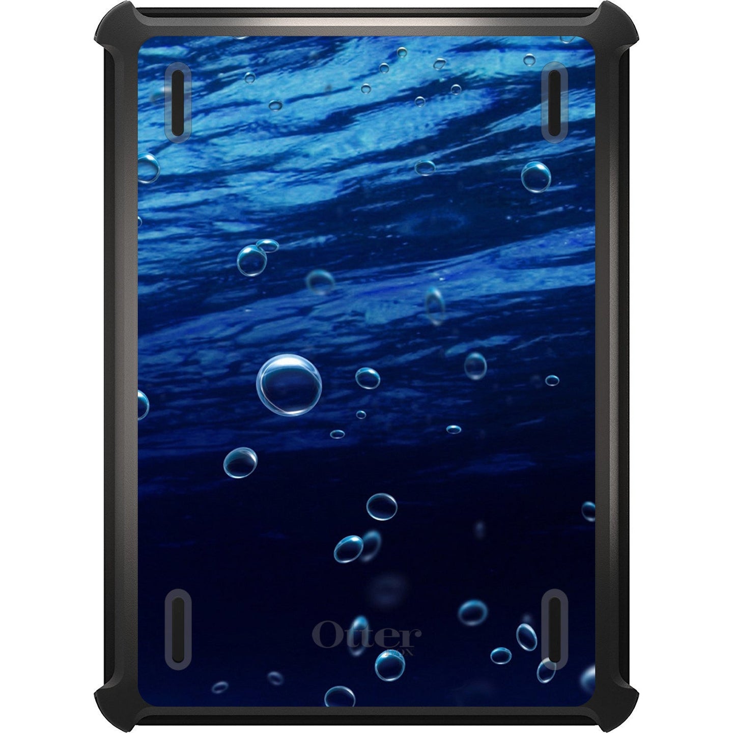 DistinctInk™ OtterBox Defender Series Case for Apple iPad / iPad Pro / iPad Air / iPad Mini - Water Bubbles Blue