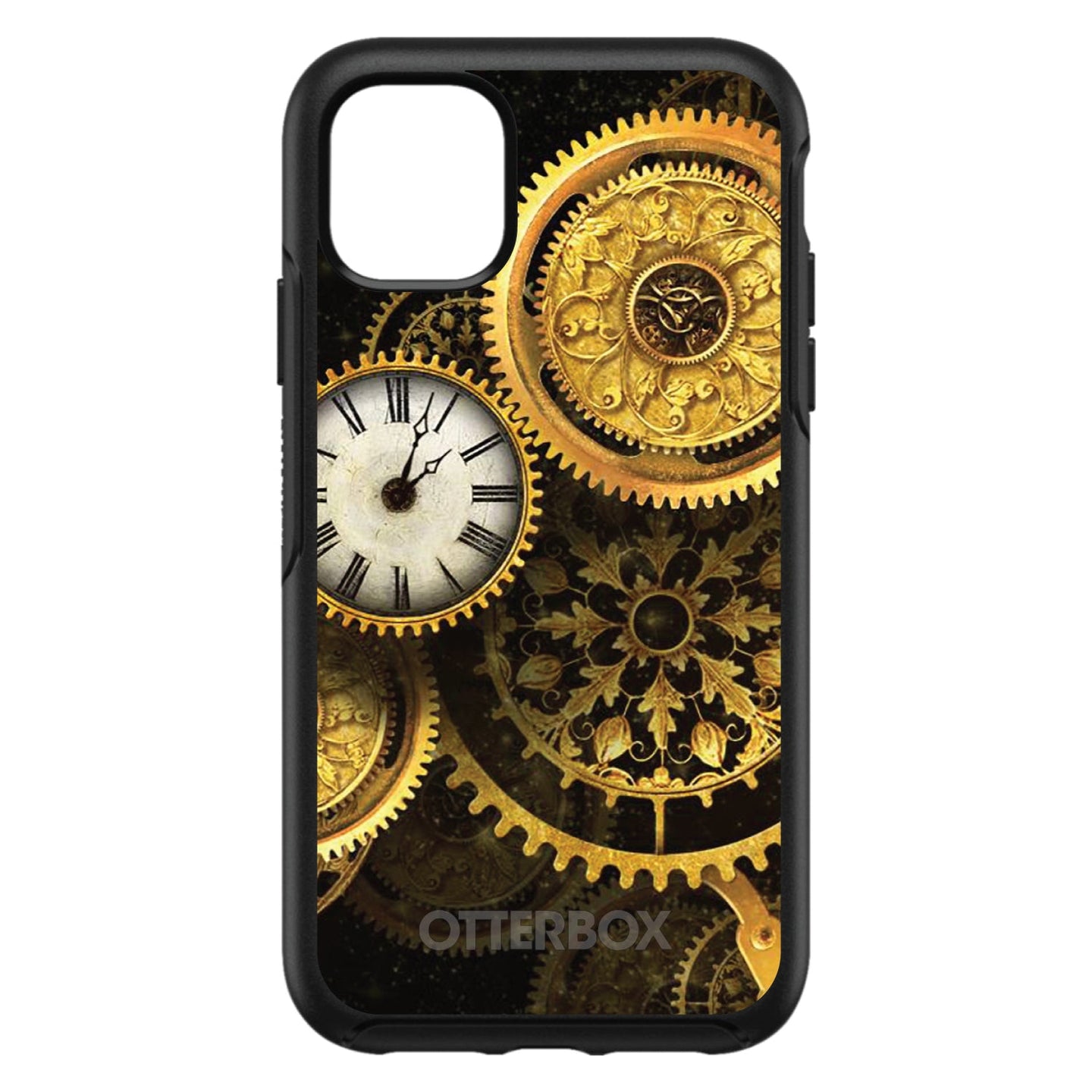 DistinctInk™ OtterBox Symmetry Series Case for Apple iPhone / Samsung Galaxy / Google Pixel - Clocks Clockwork Gold