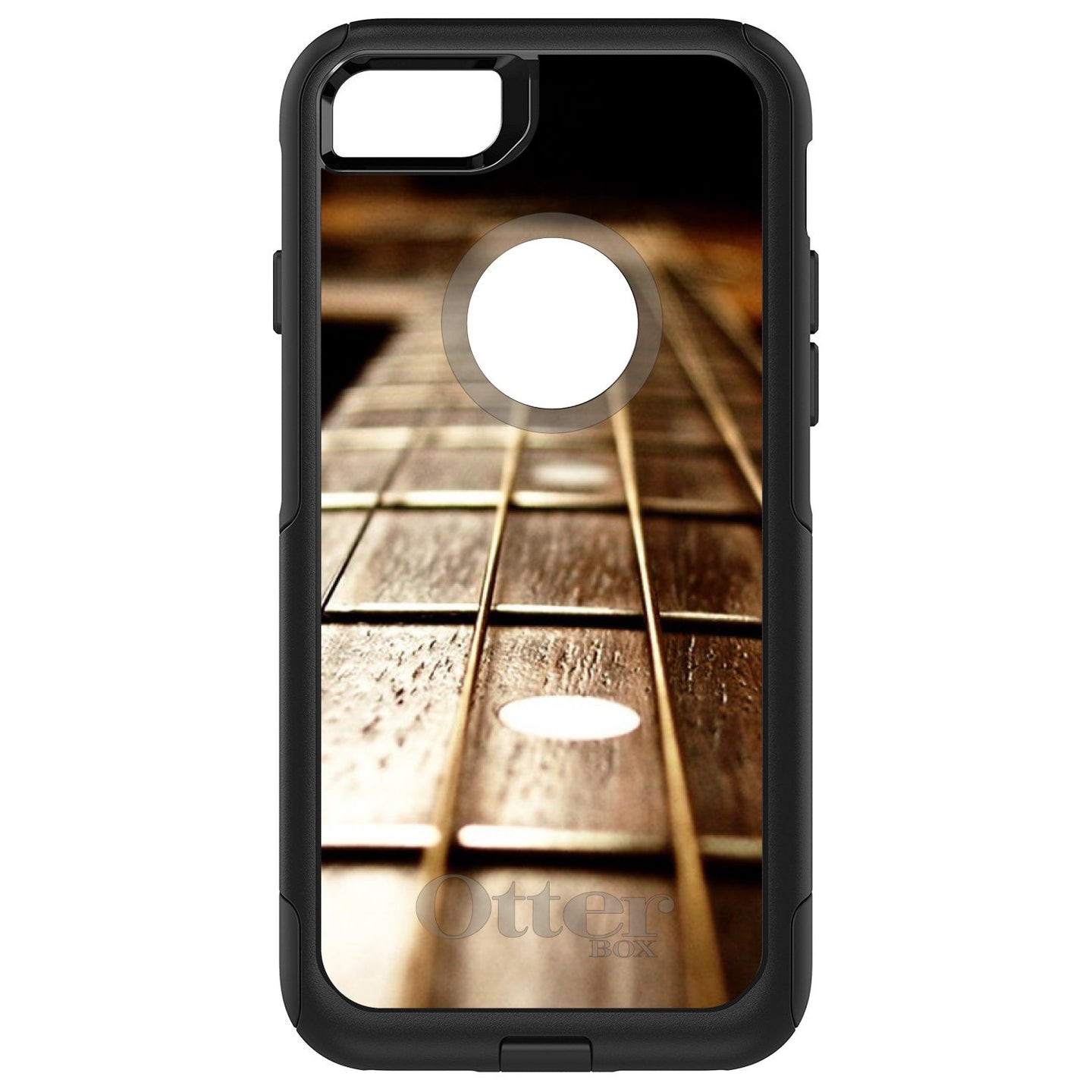 DistinctInk™ OtterBox Commuter Series Case for Apple iPhone or Samsung Galaxy - Guitar Strings Neck