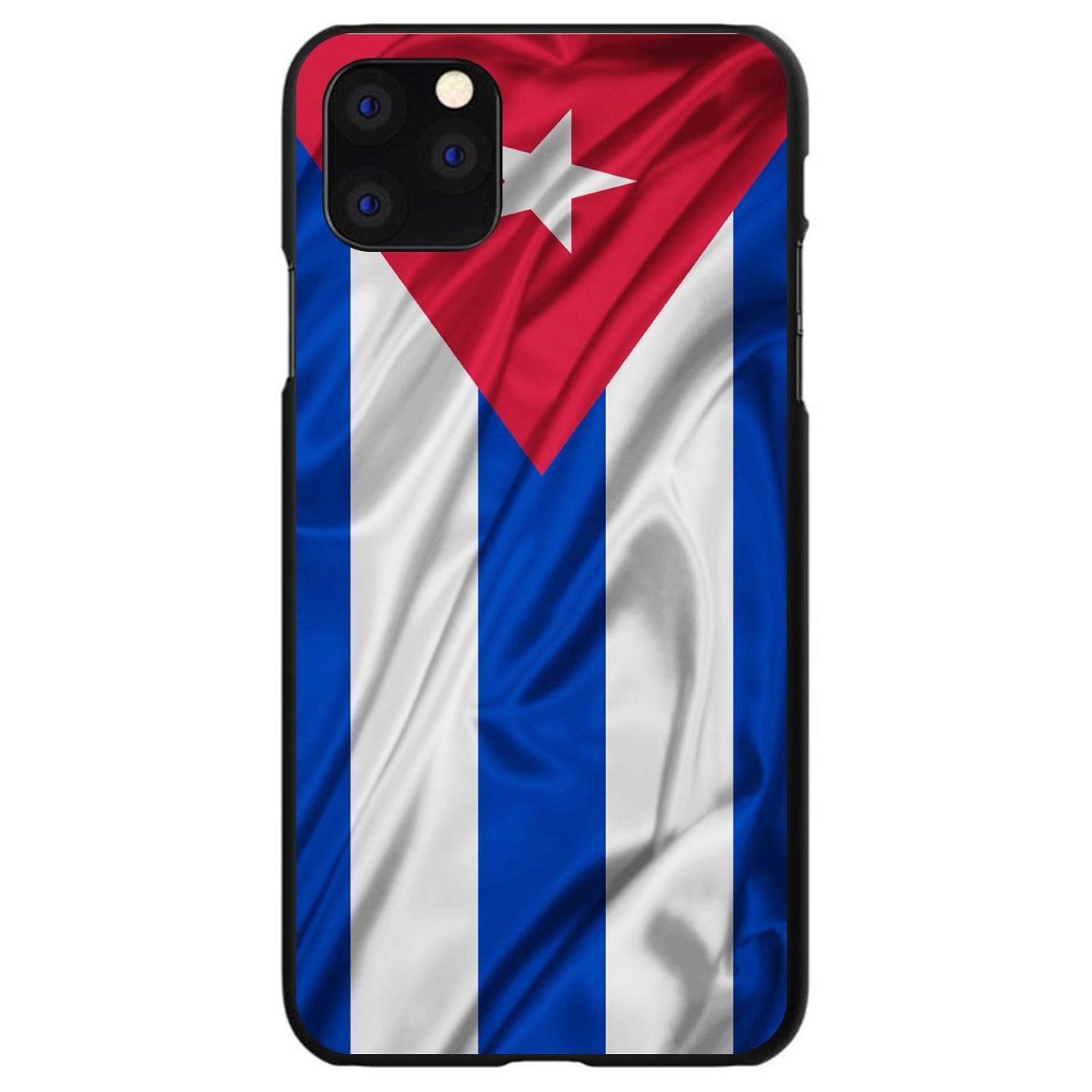 DistinctInk® Hard Plastic Snap-On Case for Apple iPhone or Samsung Galaxy - Red White Blue Cuban Flag Cuba