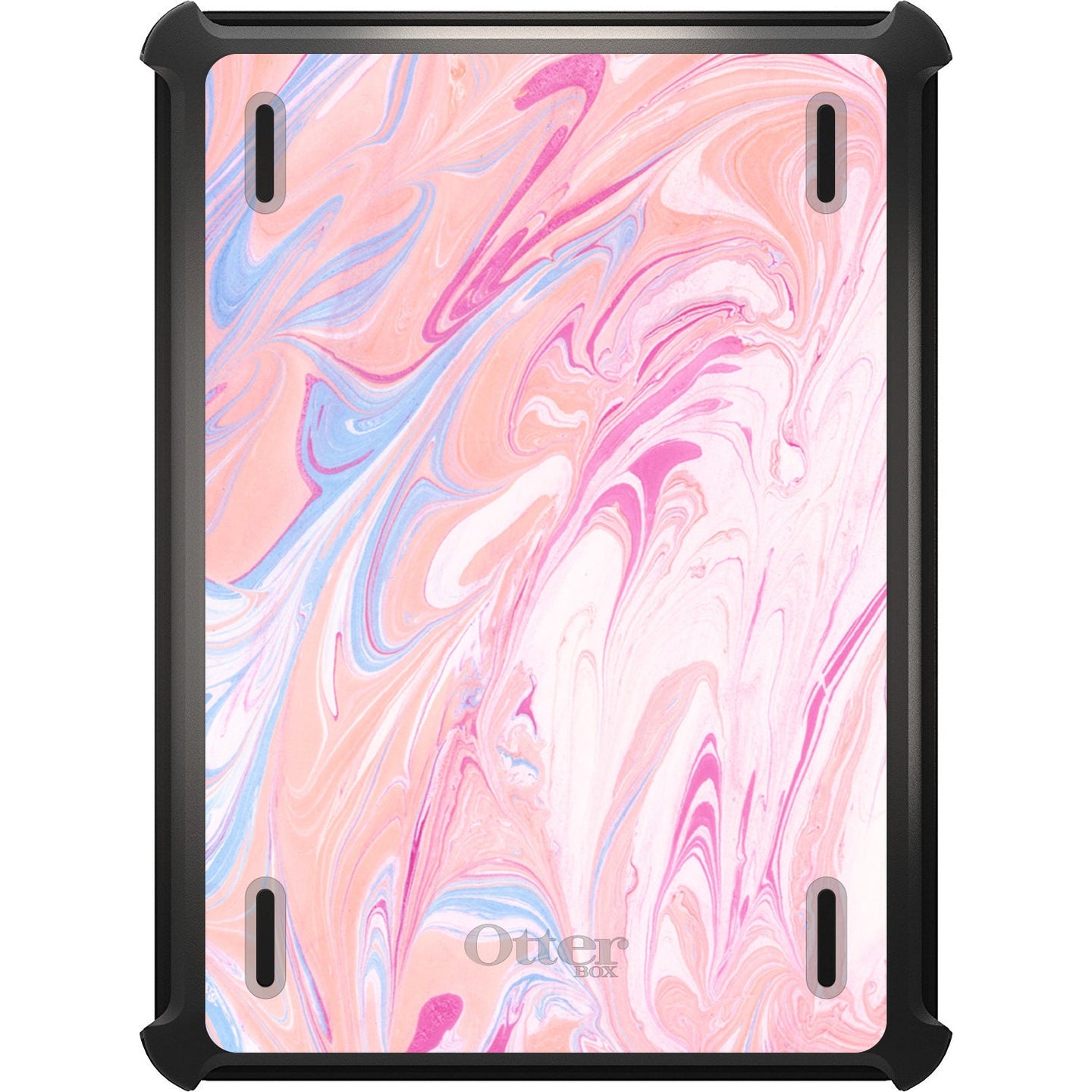DistinctInk™ OtterBox Defender Series Case for Apple iPad / iPad Pro / iPad Air / iPad Mini - Pink Blue White Marble