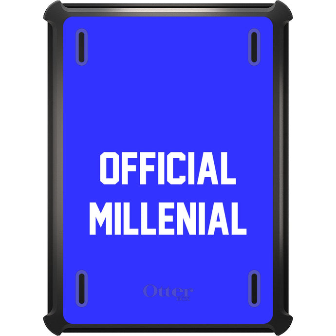 DistinctInk™ OtterBox Defender Series Case for Apple iPad / iPad Pro / iPad Air / iPad Mini - Official Millenial - Blue & White