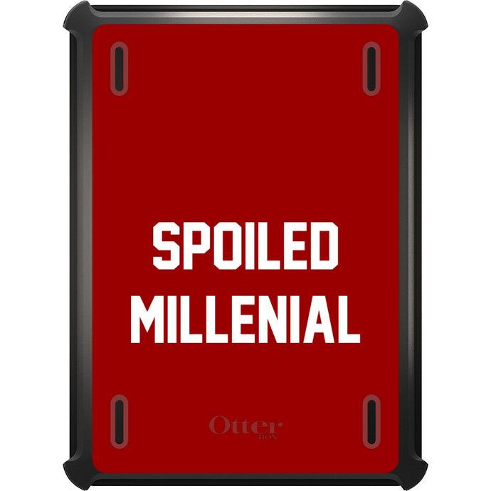 DistinctInk™ OtterBox Defender Series Case for Apple iPad / iPad Pro / iPad Air / iPad Mini - Spoiled Millenial - Red & White