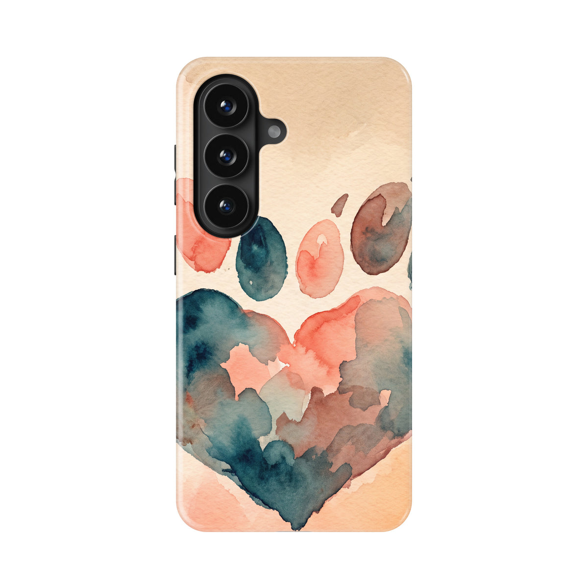 Watercolor Paw Heart magnetic tough case for Galaxy S26