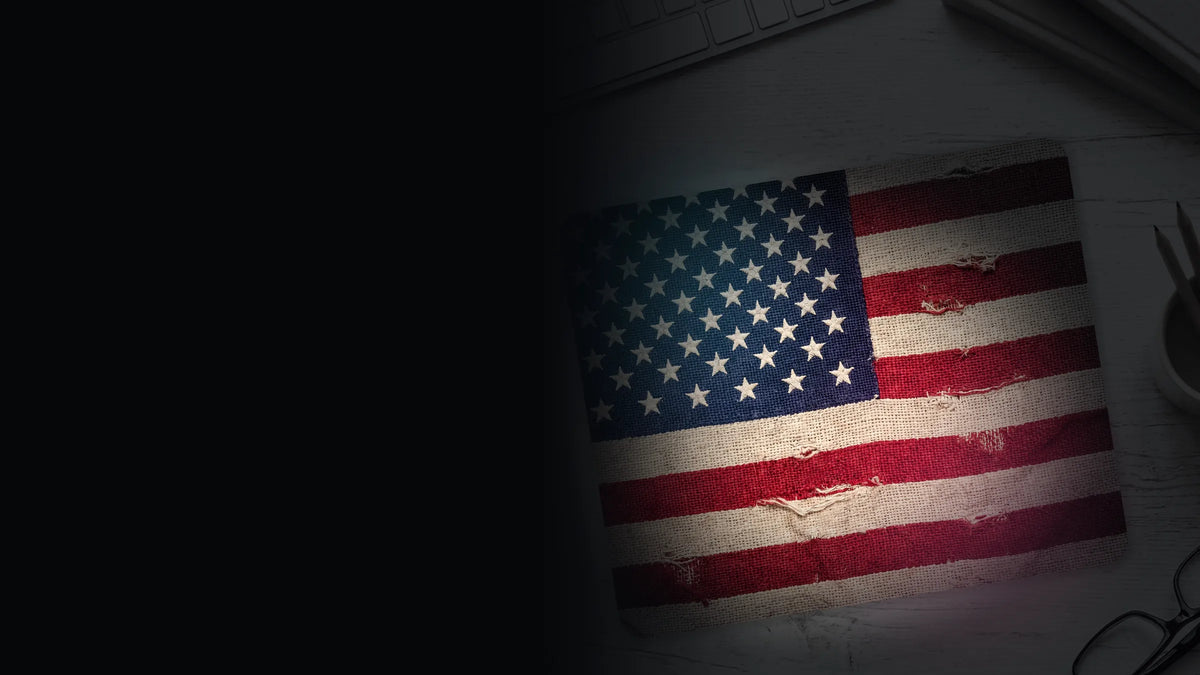Weathered American Flag pad