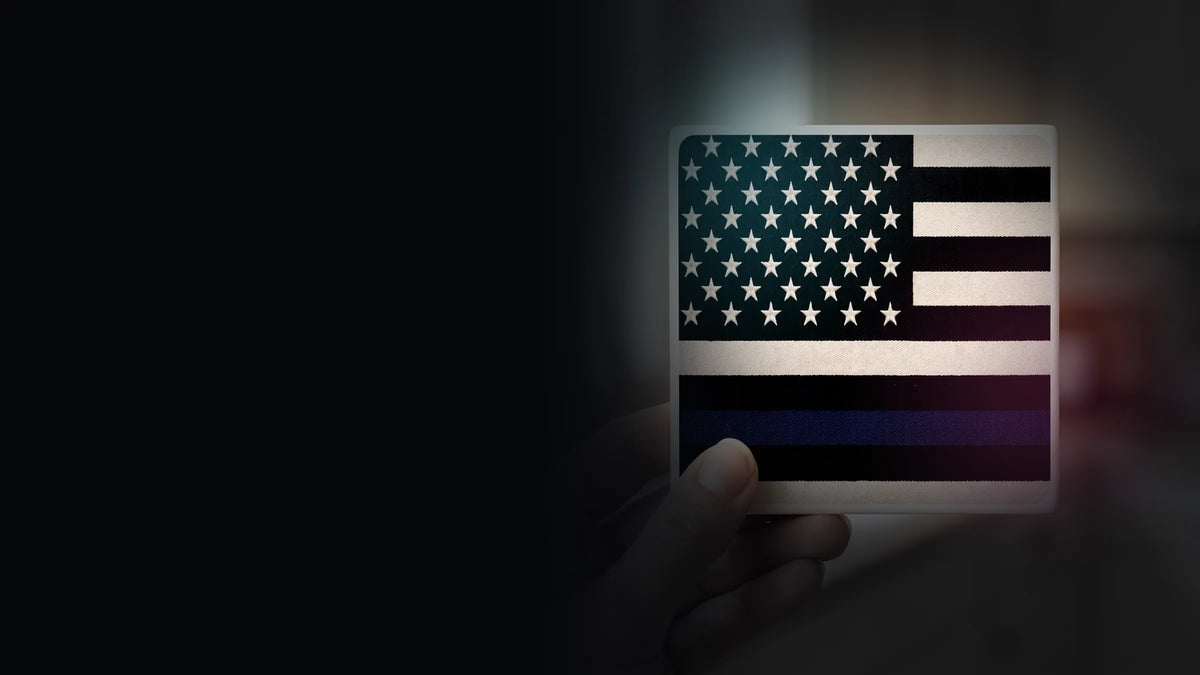 Thin Blue Line Flag coaster