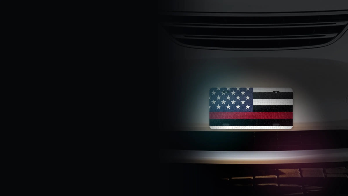 Thin Red Line Flag plate