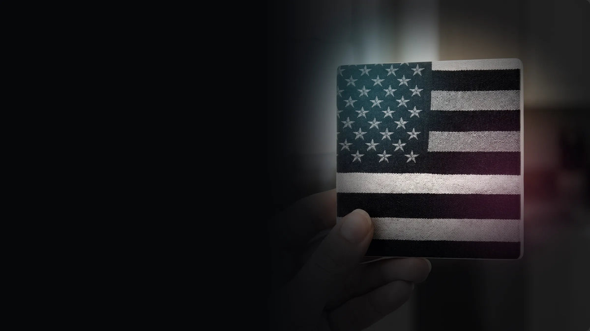 Black & White American Flag coaster