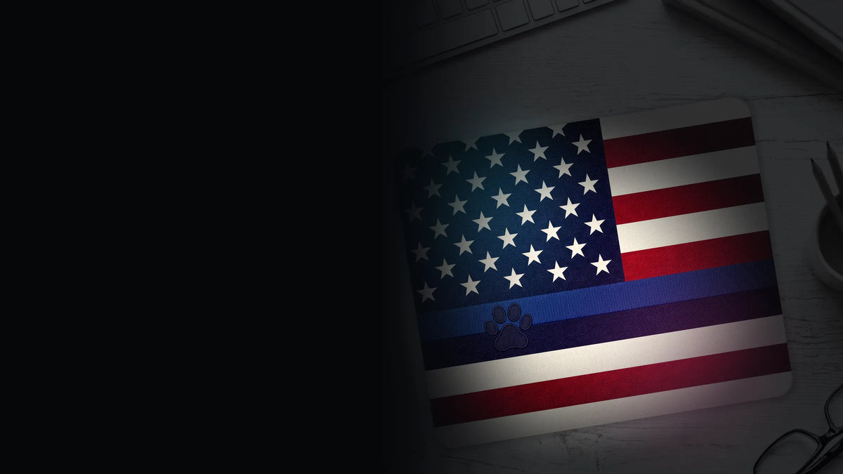 Blue Line K9 Paw Flag pad