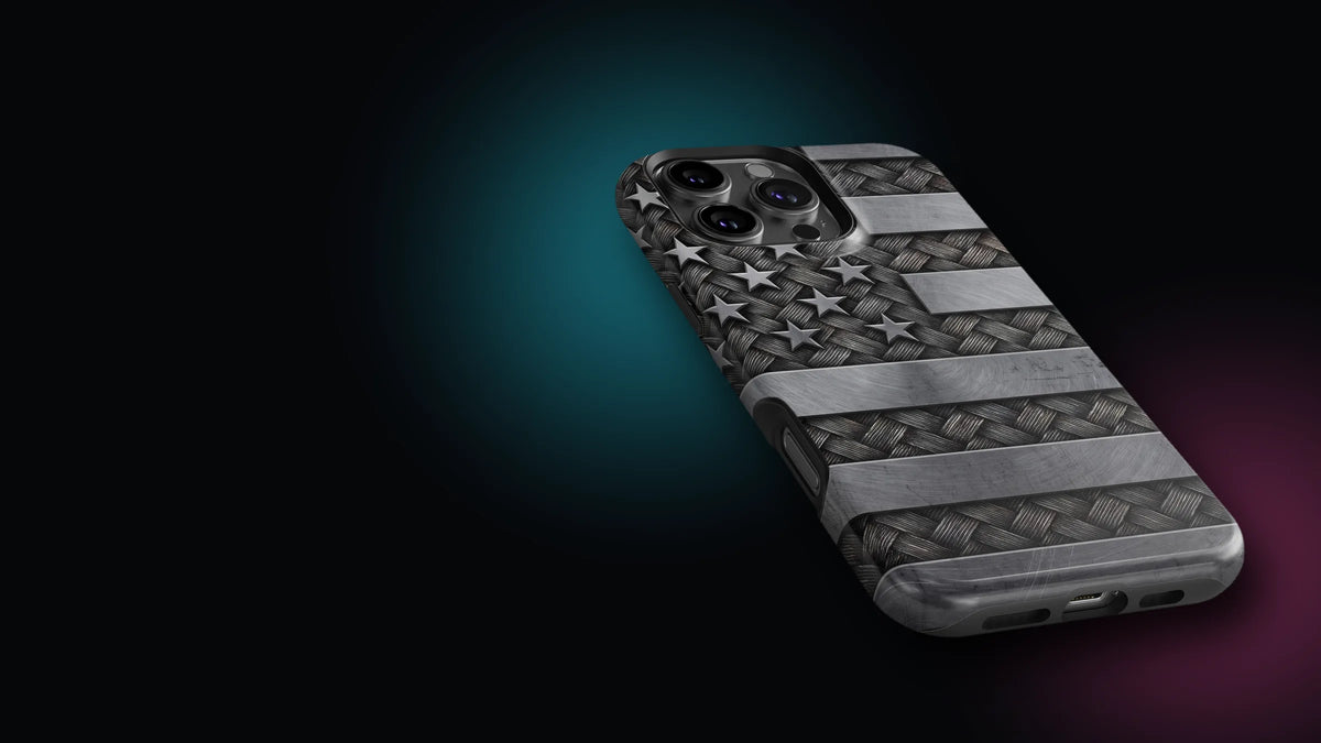 Rustic Steel American Flag case