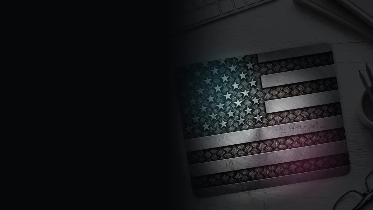 Rustic Steel American Flag pad