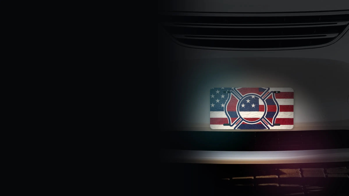 Firefighter Maltese Flag plate