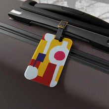 Violet Lourdes - Mid-Century Modern Design Printed on a Custom Luggage Tag