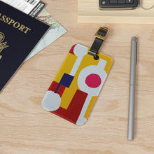 Violet Lourdes - Mid-Century Modern Design Printed on a Custom Luggage Tag