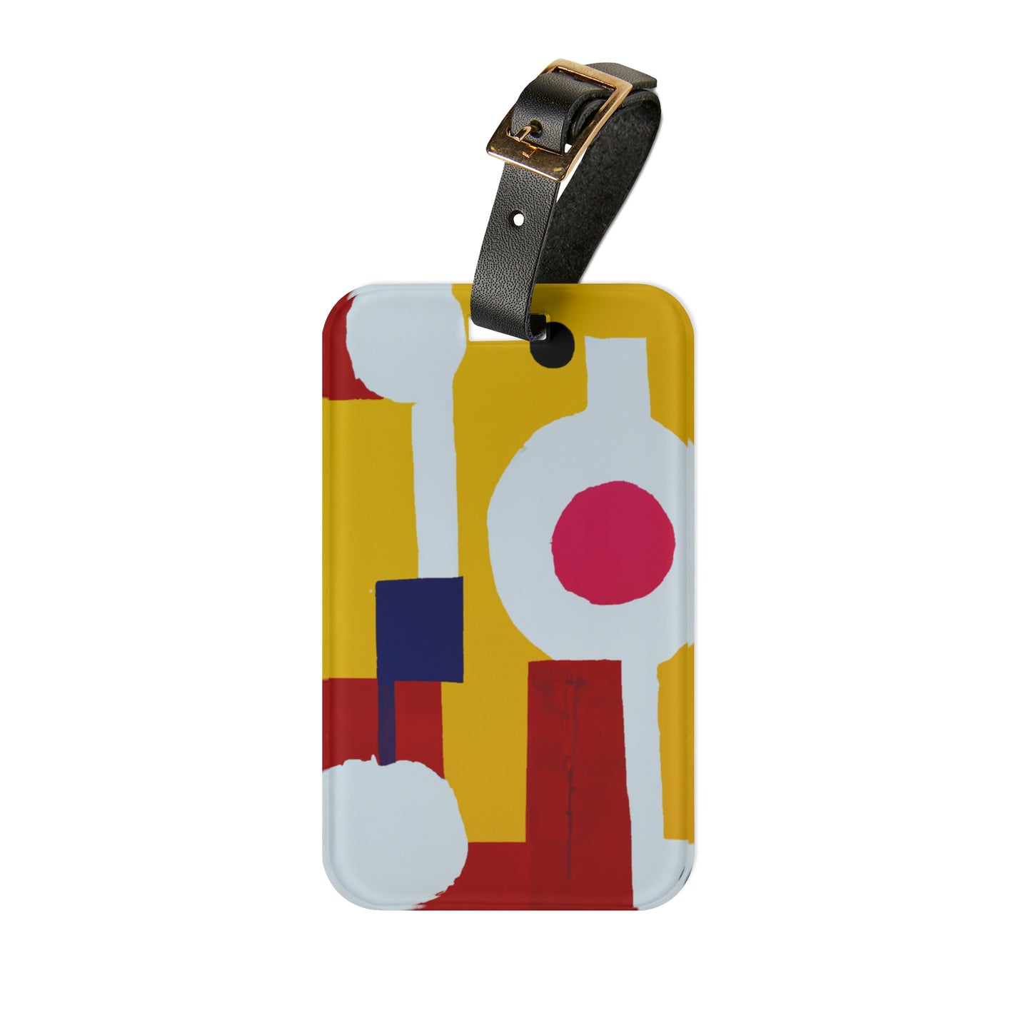 Violet Lourdes - Mid-Century Modern Design Printed on a Custom Luggage Tag