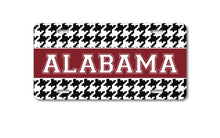 DistinctInk Custom Aluminum Decorative License Plate - Houndstooth - Alabama - Roll Tide