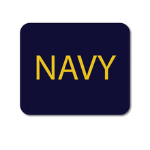 DistinctInk Custom Foam Rubber Mouse Pad - 1/4" Thick - Yellow Navy