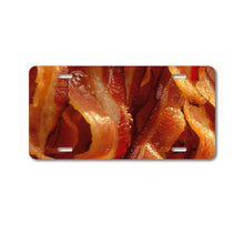 DistinctInk Custom Aluminum Decorative Vanity Front License Plate - Crispy Strips of Bacon