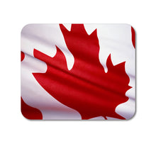 DistinctInk Custom Foam Rubber Mouse Pad - 1/4" Thick - Red White Canadian Flag Canada