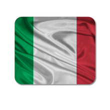 DistinctInk Custom Foam Rubber Mouse Pad - 1/4" Thick - Red White Green Italian Flag Italy