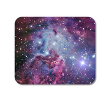 DistinctInk Custom Foam Rubber Mouse Pad - 1/4" Thick - Pink Purple Blue Fox Fur Nebula