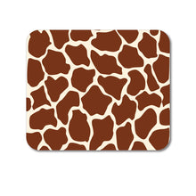 DistinctInk Custom Foam Rubber Mouse Pad - 1/4" Thick - Brown Tan Beige Giraffe Skin Spots