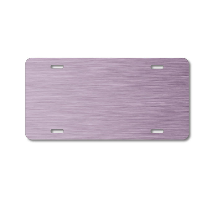 DistinctInk Custom Aluminum Decorative Vanity Front License Plate - Pink Stainless Steel Print