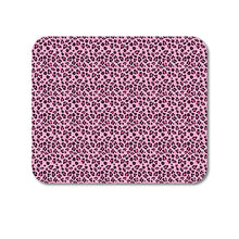 DistinctInk Custom Foam Rubber Mouse Pad - 1/4" Thick - Black Pink Leopard Skin Spots