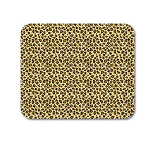 DistinctInk Custom Foam Rubber Mouse Pad - 1/4" Thick - Black Beige Tan Leopard Skin Spots