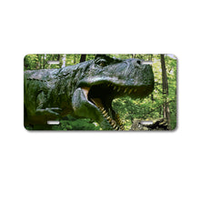 DistinctInk Custom Aluminum Decorative Vanity Front License Plate - T-Rex Dinosaurs Raptor