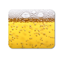 DistinctInk Custom Foam Rubber Mouse Pad - 1/4" Thick - Beer Glass Foam Bubbles
