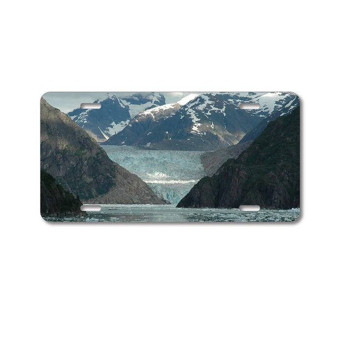 DistinctInk Custom Aluminum Decorative Vanity Front License Plate - Tracy Arm Fjord Alaska