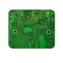 DistinctInk Custom Foam Rubber Mouse Pad - 1/4" Thick - Green Circuit Board