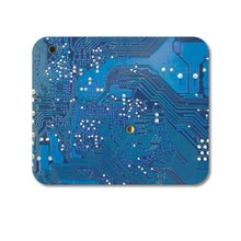 DistinctInk Custom Foam Rubber Mouse Pad - 1/4" Thick - Blue Circuit Board