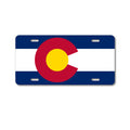 Custom Aluminum Decorative Vanity Front License Plate - Colorado State Flag