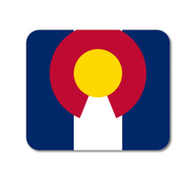 DistinctInk Custom Foam Rubber Mouse Pad - 1/4" Thick - Colorado State Flag