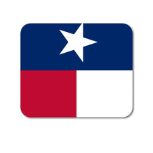 DistinctInk Custom Foam Rubber Mouse Pad - 1/4" Thick - Texas State Flag