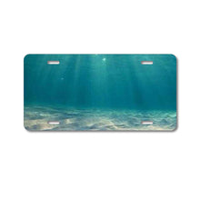 DistinctInk Custom Aluminum Decorative Vanity Front License Plate - Underwater Sun Sand