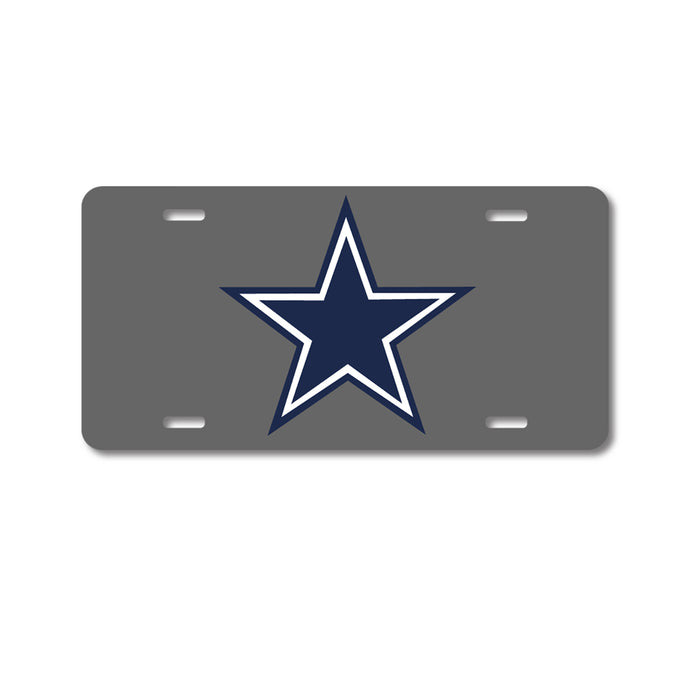 DistinctInk Custom Aluminum Decorative Vanity Front License Plate - Dallas Star