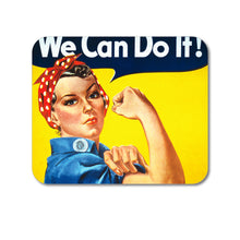 DistinctInk Custom Foam Rubber Mouse Pad - 1/4" Thick - Rosie the Riveter
