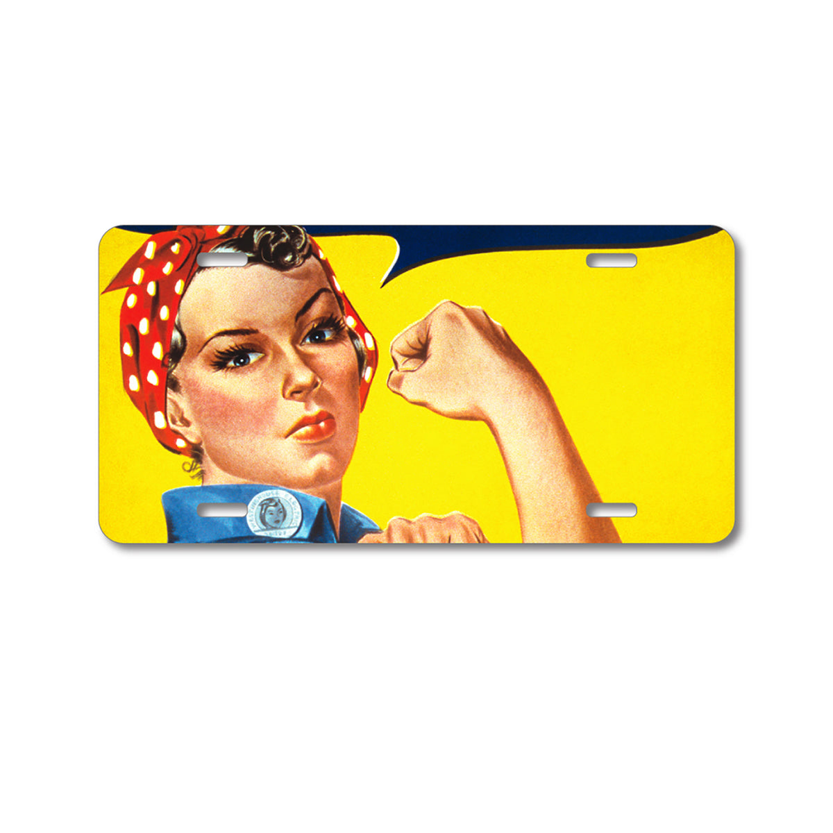 Custom Aluminum Decorative Vanity Front License Plate - Rosie the Riveter