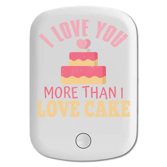 DistinctInk Magnetic Battery Pack, Wireless Portable Charger with USB-C Cable, Compatible with MagSafe iPhone 14 / 13 / 12 Series - I Love You More Than I Love Cake
