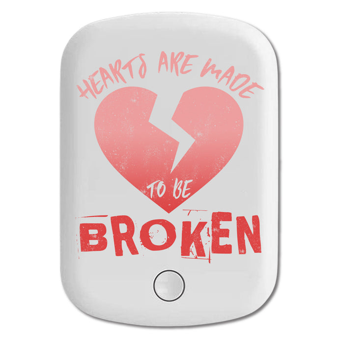 DistinctInk Magnetic Battery Pack, Wireless Portable Charger with USB-C Cable, Compatible with MagSafe iPhone 14 / 13 / 12 Series - Hearts Are Made To Be Broken