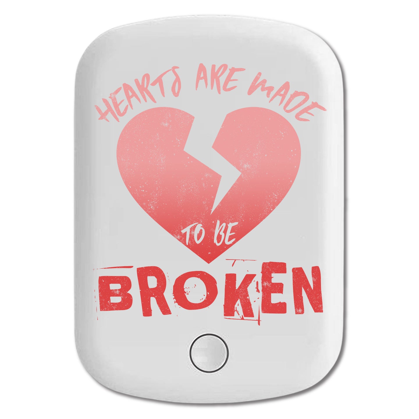 DistinctInk Magnetic Battery Pack, Wireless Portable Charger with USB-C Cable, Compatible with MagSafe iPhone 14 / 13 / 12 Series - Hearts Are Made To Be Broken