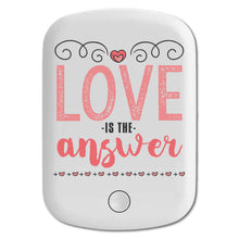 DistinctInk Magnetic Battery Pack, Wireless Portable Charger with USB-C Cable, Compatible with MagSafe iPhone 14 / 13 / 12 Series - Love Is The Answer