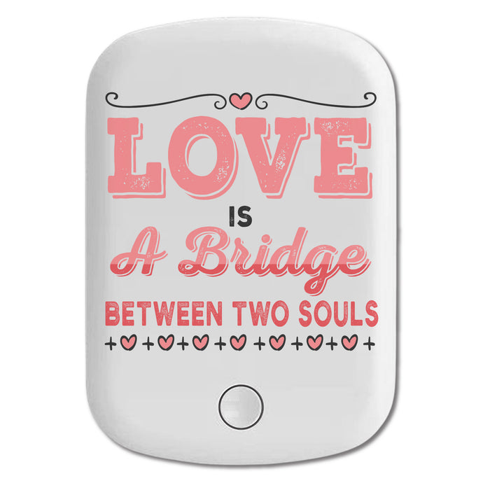 DistinctInk Magnetic Battery Pack, Wireless Portable Charger with USB-C Cable, Compatible with MagSafe iPhone 14 / 13 / 12 Series - Love Bridge Between Two Souls