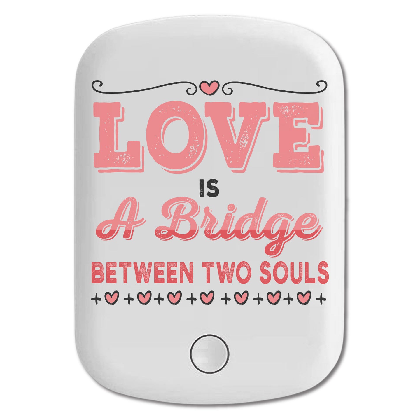 DistinctInk Magnetic Battery Pack, Wireless Portable Charger with USB-C Cable, Compatible with MagSafe iPhone 14 / 13 / 12 Series - Love Bridge Between Two Souls