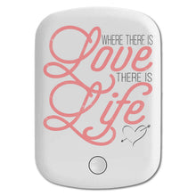 DistinctInk Magnetic Battery Pack, Wireless Portable Charger with USB-C Cable, Compatible with MagSafe iPhone 14 / 13 / 12 Series - Where There Is Love There Is Life
