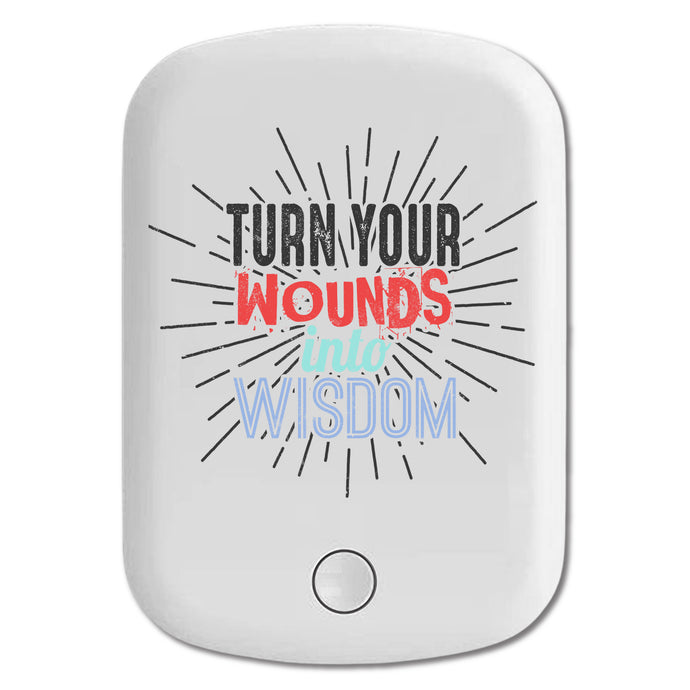 DistinctInk Magnetic Battery Pack, Wireless Portable Charger with USB-C Cable, Compatible with MagSafe iPhone 14 / 13 / 12 Series - Turn Wounds Into Wisdom