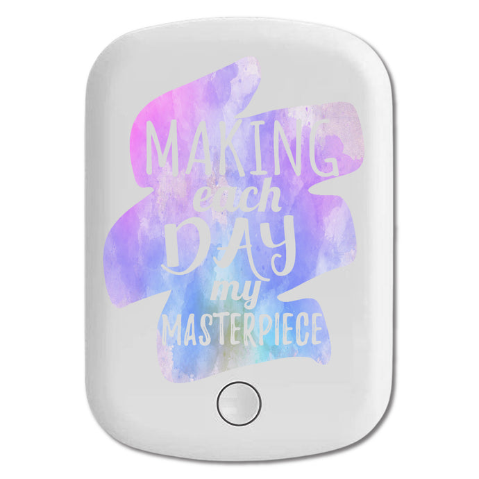 DistinctInk Magnetic Battery Pack, Wireless Portable Charger with USB-C Cable, Compatible with MagSafe iPhone 14 / 13 / 12 Series - Make Each Day My Masterpiece